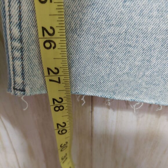 Vigoss Women's Stevie Crop Straight Jeans Light Wash~Distressed~Stretch~ Size 28 - Picture 16 of 16